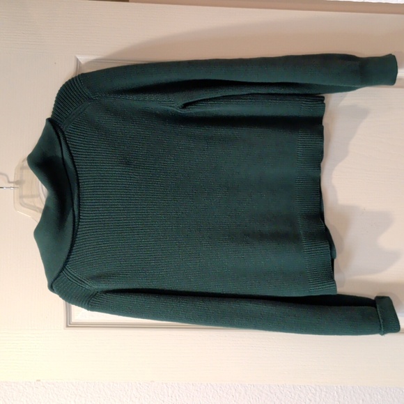 Size Medium Michael Kors Half Sip Sweater, Green - Picture 5 of 6
